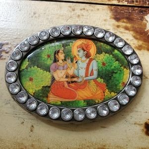 Sonya Picard Belt Buckle Ohm Symbol Accents